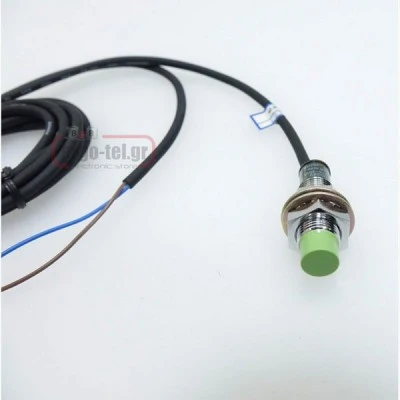 Επαγωγικός διακόπτης Φ12 42,5mm PRT12-4DC μεταλλικός στεγανός IP67 12-24VDC εμβέλεια 4mm