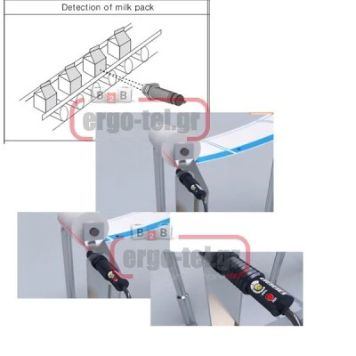 Φωτοκύτταρο με απευθείας ανάκλαση 12-24VDC απόσταση ανίχνευσης 40cm AUTONICS PNP ορειχάλκινο