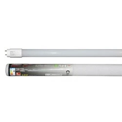 Λάμπα led τύπου φθορίου T8 γυάλινη 120cm 18W 230V 4000K ενδιάμεσο φως 210° με τροφοδοσία στο 1 άκρο