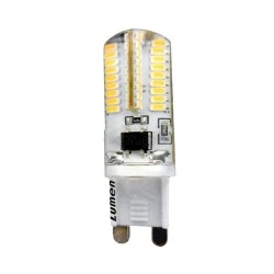 Λάμπα led G9 σιλικόνης 3W 230V ντιμαριζόμενη δέσμης 330° 6500k ψυχρό λευκό φως 180 lumen