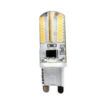 Λάμπα led G9 σιλικόνης 3W 230V ντιμαριζόμενη δέσμης 330° 6500k ψυχρό λευκό φως 180 lumen