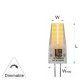 Λάμπα led G4 σιλικόνης ματ ισχύος 3W 12VAC/DC ντιμαριζόμενη δέσμης 360° 4000K ενδιάμεσο φως