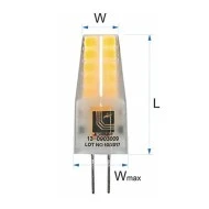 Λάμπα led G4 σιλικόνης ματ ισχύος 3W 12VAC/DC ντιμαριζόμενη δέσμης 360° 4000K ενδιάμεσο φως