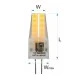 Λάμπα led G4 σιλικόνης ματ ισχύος 3W 12VAC/DC ντιμαριζόμενη δέσμης 360° 4000K ενδιάμεσο φως