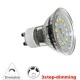 Λάμπα led SMD GU10 ντιμαριζόμενη 3 επιπέδων 5W 230V δέσμης 110° 6200K λευκό ψυχρό φως