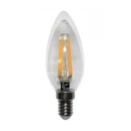 Λάμπα led filament COG κερί Ε14 4W 230V 4000k ενδιάμεσο φως δέσμης 360° 480lm με διάφανο κάλυμμα