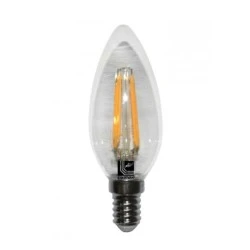 Λάμπα led filament COG κερί Ε14 6W 230V 4000k ενδιάμεσο φως διάφανο κάλυμμα δέσμης 360° 720lm