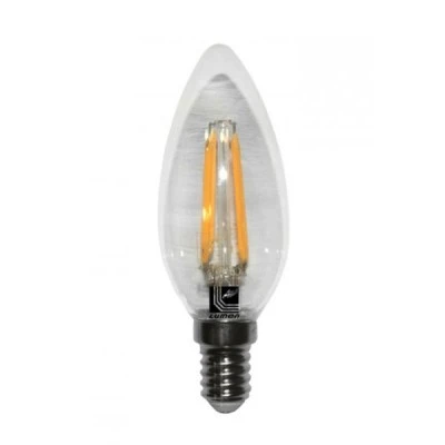 Λάμπα led filament COG κερί Ε14 6W 230V 4000k ενδιάμεσο φως διάφανο κάλυμμα δέσμης 360° 720lm