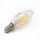 Λάμπα led cog filament κεράκι διάφανο E14 7W 230V θερμό φως 2800k 840lm δέσμης 360°