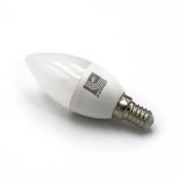 Λάμπα led κεράκι Ε14 3W 230V 6200k ψυχρό λευκό φως 300 lumen σώμα από αλουμίνιο με πλαστικό