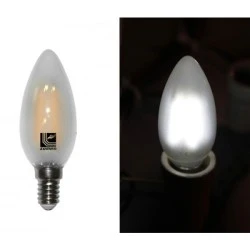 Λάμπα led filament κεράκι ματ COG Ε14 ισχύος 6W 230V 4000k ενδιάμεσο φως 700lm δέσμης 360°