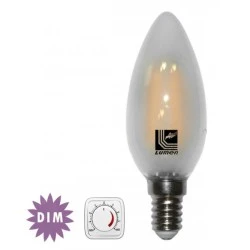 Διακοσμητική λάμπα led filament COG C35 Ε14 6W 230V 2800k θερμό λευκό φως ντιμαριζόμενη κεράκι ματ