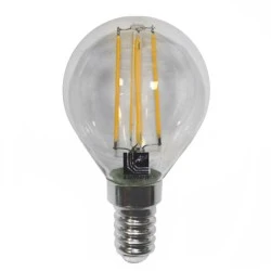 Διακοσμητική λάμπα led cog filament σφαιρική διάφανη E14 6W 230V 5800k ψυχρό λευκό φως 720lm