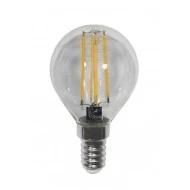 Λάμπα led filament σφαιρική Ε14 COG 6W 230V 4000k ενδιάμεσο φως διάφανο κάλυμμα δέσμης 360° 720lm