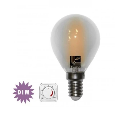 Διακοσμητική λάμπα led σφαιρική G45 ματ Ε14 ισχύος 6W 230V 2800k θερμό λευκό φως ντιμαριζόμενη 660lm Διακοσμητική λάμπα led σφαιρική G45 ματ Ε14 ισχύος 6W 230V 2800k θερμό λευκό φως ντιμαριζόμενη 660lm