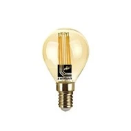 Λάμπα led cog σφαιρική Ε14 4W 230V θερμό λευκό φως 2200k με μελί κάλυμμα και δέσμη 330°