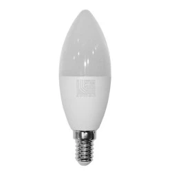 Λάμπα led E14 C37 κεράκι 8W 230V 6200k ψυχρό λευκό φως δέσμης 240° 800lm με πλαστική επικάλυψη