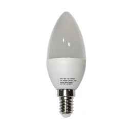 Λάμπα led E14 C37 κεράκι 7W 230V 3000k θερμό λευκό φως δέσμης 240° 700lm με πλαστική επικάλυψη