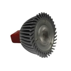 Λάμπα led ισχύος MR16 3W 12V AC/DC 6000Κ ψυχρό φως ντιμαριζόμενη δέσμης 10° αλουμινίου ασημί