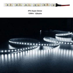 Led ταινία 5m Super Dense ισχύος 12W/m 12VDC 120LED/m λευκό ψυχρό φως IP54