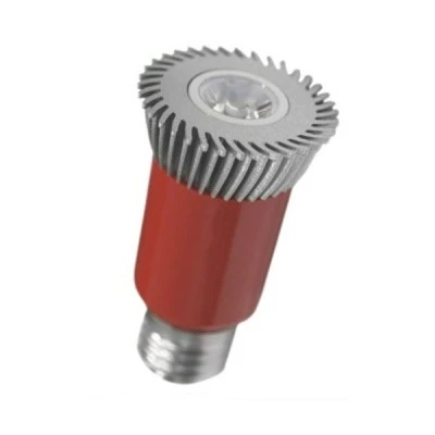 Λάμπα LED ισχύος E27 3W 230V δέσμης 10° 6200Κ λευκό ψυχρό φως με 1 Led αλουμινίου