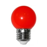 Λάμπα led SMD σφαιρική Ø45mm Ε27 ισχύος 2W 230V κόκκινο φως δέσμης 330° και κόκκινο κάλυμμα