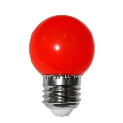 Λάμπα led SMD σφαιρική Ø45mm Ε27 ισχύος 2W 230V κόκκινο φως δέσμης 330° και κόκκινο κάλυμμα Λάμπα led SMD σφαιρική Ø45mm Ε27 ισχύος 2W 230V κόκκινο φως δέσμης 330° και κόκκινο κάλυμμα