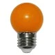 Λάμπα led SMD σφαιρική Ε27 Ø45mm 2W 230V πορτοκαλί (Amber) φως δέσμης 330° και πορτοκαλί κάλυμμα