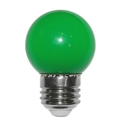 Λάμπα led SMD σφαιρική Ε27 Ø45mm 2W 230V πράσινο φως δέσμης 330° και πράσινο κάλυμμα