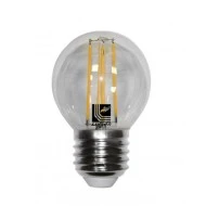 Λάμπα led filament σφαιρική Ε27 COG 6W 230V 4000k ενδιάμεσο φως 720lm δέσμης 360° με διάφανο κάλυμμα