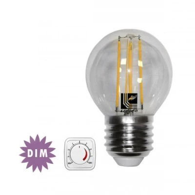 Διακοσμητική λάμπα led COG σφαιρική Ε27 6W 230V ντιμαριζόμενη 2800k θερμό φως διάφανη