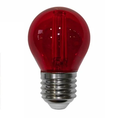 Λάμπα led G45 σφαιρική Ø45mm E27 ισχύος 2W 230V κόκκινο χρώμα ευρείας δέσμης 330° Λάμπα led G45 σφαιρική Ø45mm E27 ισχύος 2W 230V κόκκινο χρώμα ευρείας δέσμης 330°