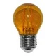 Λάμπα led G45 σφαιρική Ø45mm E27 ισχύος 2W 230V πορτοκαλί χρώμα ευρείας δέσμης 330°