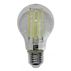 Λάμπα led filament Ε27 αχλάδι COG ισχύος 6W 230V 5800k ψυχρό φως δέσμης 360° 800lm