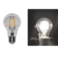 Λάμπα led filament COG Ε27 αχλάδι 6W 230V 4000k ενδιάμεσο φως 800lm δέσμης 360° με διάφανο κάλυμμα