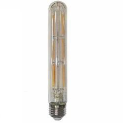 Διακοσμητική λάμπα led T30 σωλήνας E27 6W 230V ντιμαριζόμενη 4000k ενδιάμεσο λευκό φως 600lm διάφανη