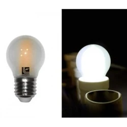 Διακοσμητική λάμπα led filament Ε27 ισχύος 6W 230V 5800k ψυχρό λευκό φως 720lm σφαιρική G45 ματ