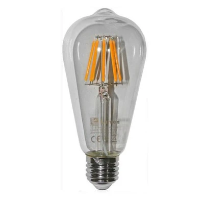Διακοσμητική λάμπα led COG αβοκάντο Ε27 8W 230V 2800K θερμό φως 900lumen και διάφανο κάλυμμα