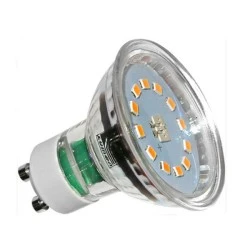 Λάμπα led SMD GU10 γυάλινη ισχύος 5W 230V δέσμης 110° 4000K ενδιάμεσο φως με κάλυμμα