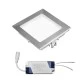 Led panel slim λευκό τετράγωνο χωνευτό ισχύος 12W 230V 4000K ενδιάμεσο φως δέσμης 120° 850lm