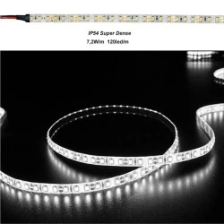 Led ταινία 5m Super Dense ισχύος 7.2W/m 12VDC 120LED/m λευκό φως στεγανή IP54