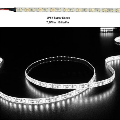 Led ταινία 5m Super Dense ισχύος 7.2W/m 12VDC 120LED/m λευκό φως στεγανή IP54