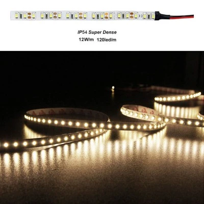Led ταινία 5m Super Dense ισχύος 12W/m 12VDC 120LED/m λευκό θερμό φως IP54