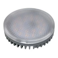 Λάμπα led GX53 τύπου πλαφονιέρα ισχύος 11W 230V δέσμης 180° 3000K θερμό φως σε ασημί χρώμα