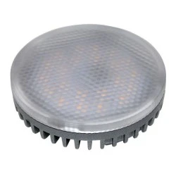 Λάμπα led GX53 τύπου πλαφονιέρα ισχύος 11W 230V δέσμης 180° 3000K θερμό φως σε ασημί χρώμα