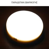 Λάμπα led GX53 τύπου πλαφονιέρα ισχύος 11W 230V δέσμης 180° 3000K θερμό φως σε ασημί χρώμα