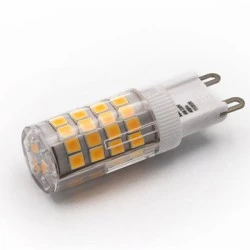 Λάμπα led smd κεραμική G9 4W 230VAC θερμό φως 2700k 400Lumen δέσμης 360°