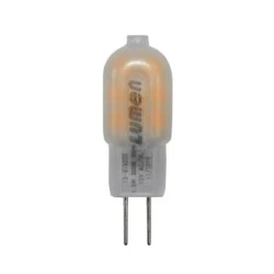 Λάμπα led G4 πλαστική ματ 1.5W 12VAC/DC δέσμης 330° 3000K θερμό λευκό φως 100Lumen