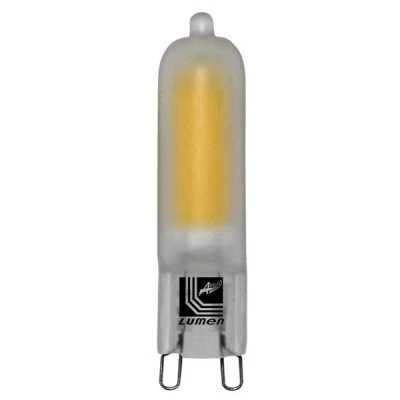 Λάμπα led cob G9 4W 230VAC γυάλινη mat θερμό λευκό φως 3000k 400 Lumen δέσμης 360°