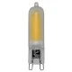 Λάμπα led cob G9 4W 230VAC γυάλινη mat θερμό λευκό φως 3000k 400 Lumen δέσμης 360°